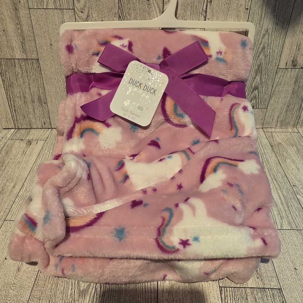 Pink Unicorn Fleece Blanket